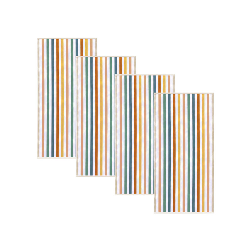 Serviettes de plage surdimensionnées 100% coton, Rainbow