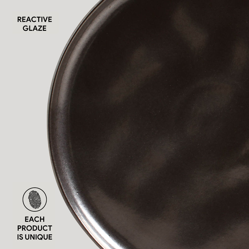 Assiette plate en grès de 11,42 po Metallica Commercial