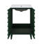 Meuble-lavabo autoportant Cascade 24 po en chêne vert avec comptoir à 3 trous noir-108898156-108898158