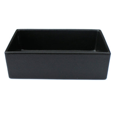 COMP02BB – 2.4 Qt., 10" X 7" Rectangular Straight Sided Salad Bowl, 3" Deep In Classic Finish