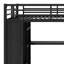 Structure de lit mezzanine avec garde-robe, bureau et tablettes de rangement