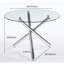 Ensemble de salle à manger 1 + 4,5 pièces, table de salle à manger à pieds en métal Mid-Century pour 4-6 personnes avec plateau en verre, table de salle à manger à piédestal, table basse de loisirs-866999964