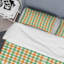 Ensemble de housse de couette en microfibre vert / orange 2 pièces-1543343792