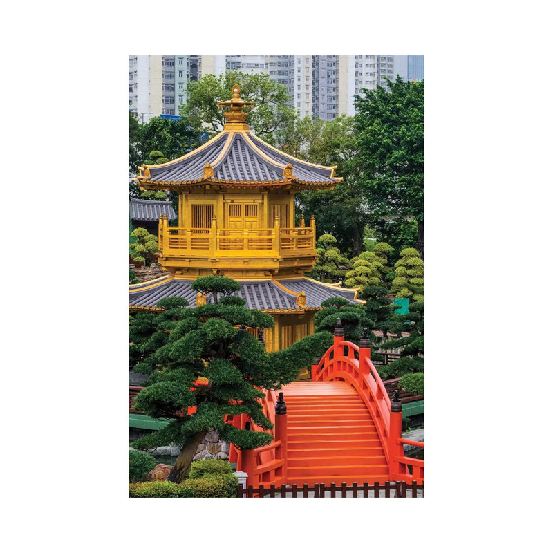 Golden Pavilion Of Absolute Perfection, Nan Lian Garden, Diamond Hill, Kowloon, Hong Kong, China by Michael DeFreitas - Wrapped Canvas Gallery-Wrapped Canvas Giclée