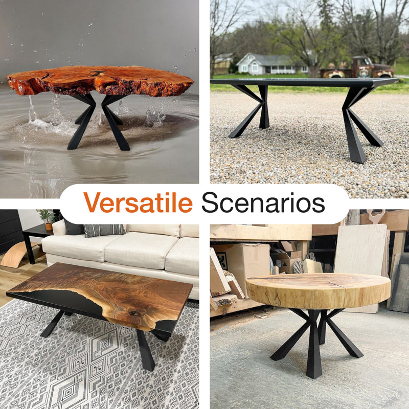 Pieds de table basse en métal Kheops