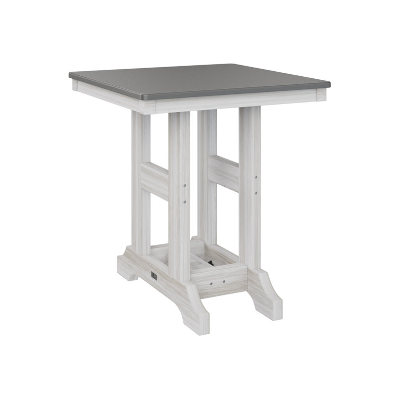 Table de salle à manger carrée 28 po Berlin Gardens Garden Classic, Coquillage, H 30,87 po x l 28 po x P 28 po