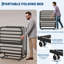 Matelas pliant portatif 75 po x 45 po en mousse à mémoire de forme, structure en métal pour lit d'invité