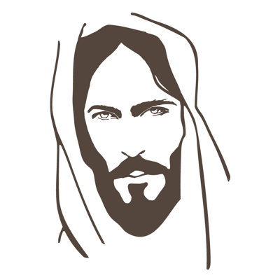 Décalcomanie murale face of jesus