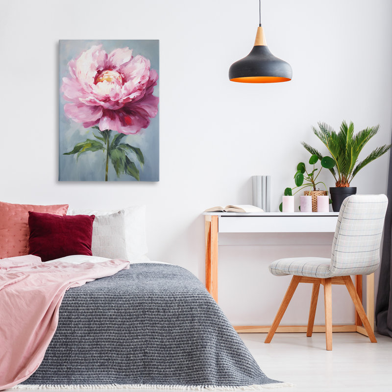 Art mural rose pâle par Petals Prints Design, H 36 po x l 24 po