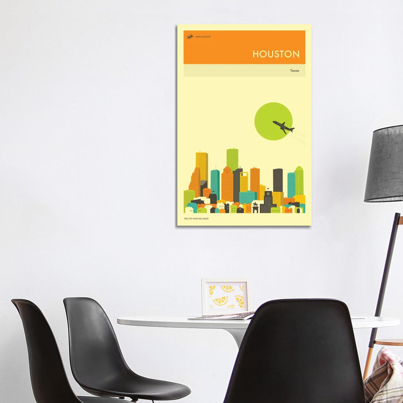 Houston Skyline III by Jazzberry Blue - Wrapped Canvas Print, 101.6 cm H x 66.04 cm W x 1.91 cm D