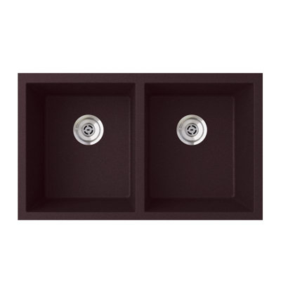 33'' L Double Bowl Granite Kitchen Sink