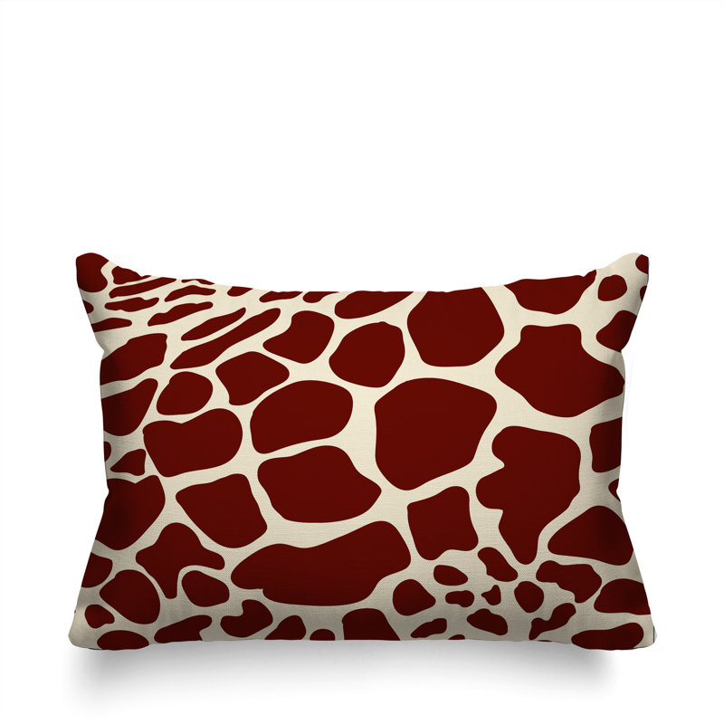 Oreiller rectangulaire réversible intérieur / extérieur Giro, Rouge, Rectangle H 18 po x l 25 po