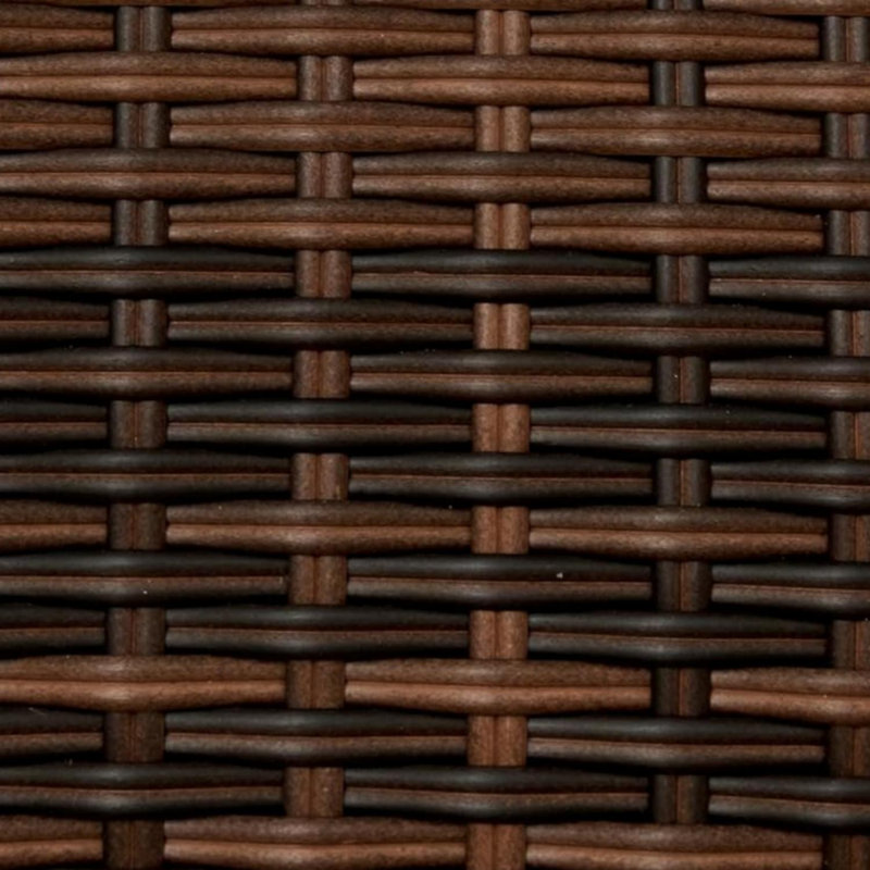 Brown And Off-White Mixed-Color Outdoor Rattan Adirondack Chair, All-Weather Fireplace Chair, With Padded, High-Curved Backrest And Comfortable Armrests, Suitable For Patios And Gardens.
