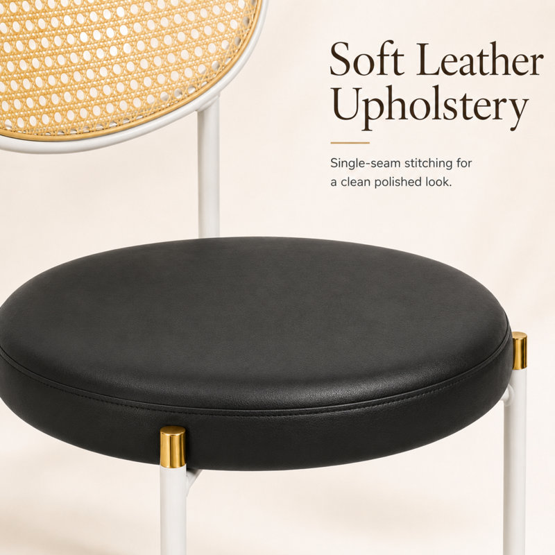 Chaise de salle à manger en rotin moderne Charlotta, chaise d'appoint Boho, 1, Gris anthracite