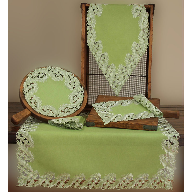 Weigand Table Runner, Green, 54" L x 15" D