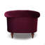 Fauteuil d'appoint capitonné, velours bourgogne-969915526