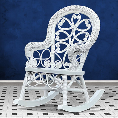 Chaise berçante en osier pour enfant Deas