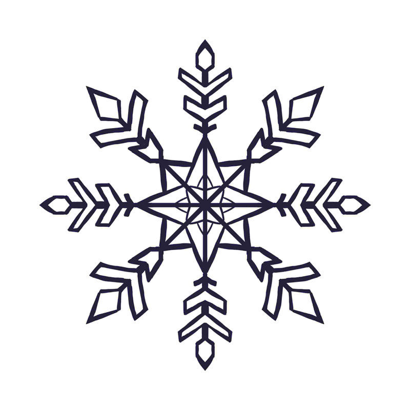 «Snowflake 1», impression sur toile tendue, H 36 po x l 36 po