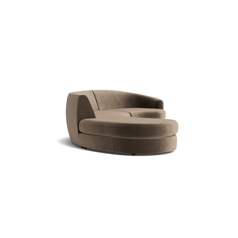 Sectional, Performance Velvet - Otter
