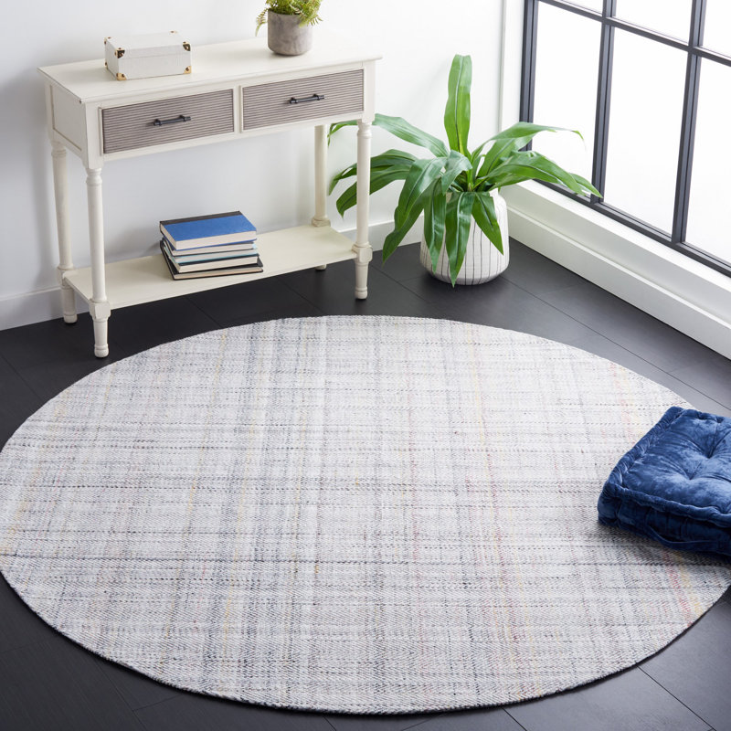 Earheart Hand Woven Performance Chevron Rug, Round 6'