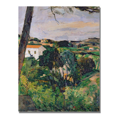 " Landscape With Red Roof " by Paul Cezanne