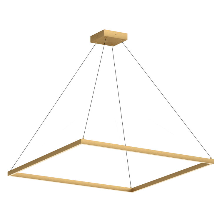Piazza 1 - Light Brushed Gold LED Single Pendant
