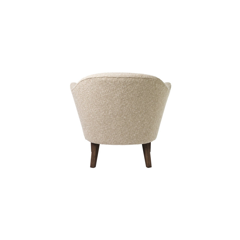 Brasilia Tufted Armchair, Dark Stained Oak, Sheepskin Honey