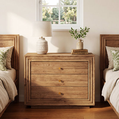 31.5" Oversized Farmhouse Nightstand, Wood Bedside Stand With Gold Knobs For Bedroom, Black, 2pcs