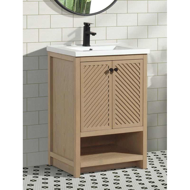 Selena 30'' Single Bathroom Vanity with Ceramic Top
