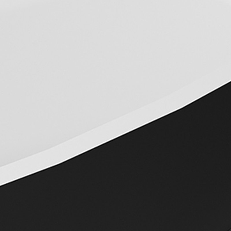 70.9 In. X 30.7 In. Solid Surface Freestanding Flatbottom Soaking Bathtub With Drain, Black/White