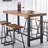 Emilsy Rectangular with Iron Base Dining Table