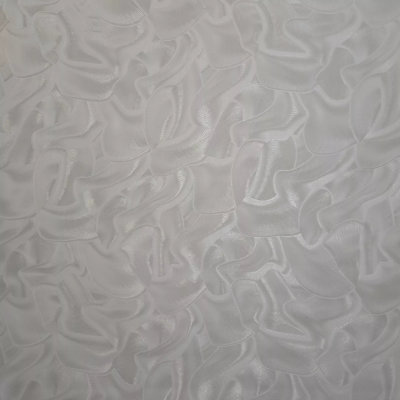 Shimmer Light Gray Modern Wallpaper Textured Faux Wavy Silk Fabric 3d Imitation
