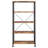 Antique Nutmeg and Black 4-shelf Bookcase