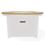 Table de foyer 42 po ronde en polymère rustique avec tablette au propane-109665570