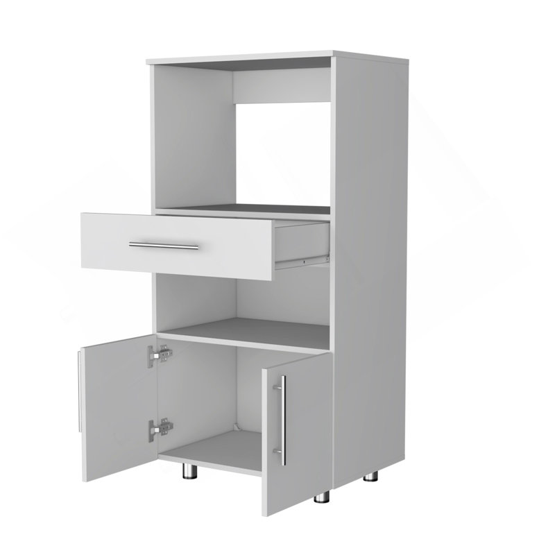 Support à micro-ondes blanc pour garde-manger