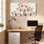 Ensemble de 1 tableau sur toile à motifs de rhinocéros géométriques-57131394