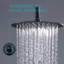 Pomme de douche à angle de pluie réglable 12 "en acier inoxydable 12 gallons avec auto-nettoyage-61831021
