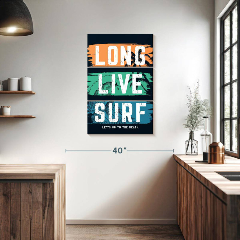 Tergel Long Live Surf, typographie, H 38 po x l 24 po