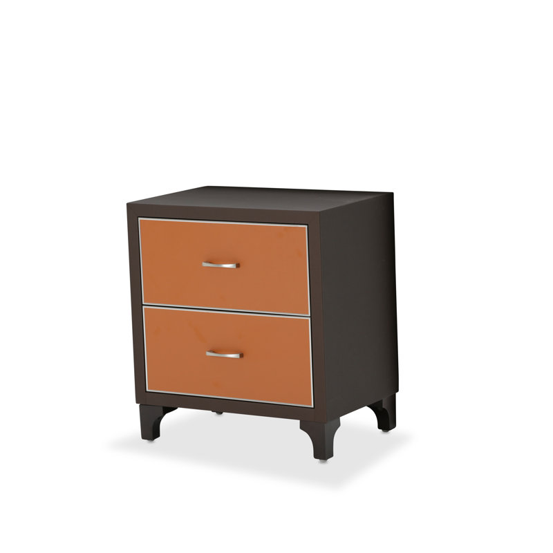 21 Cosmopolitan 2 - Drawer Nightstand, Diablo Orange