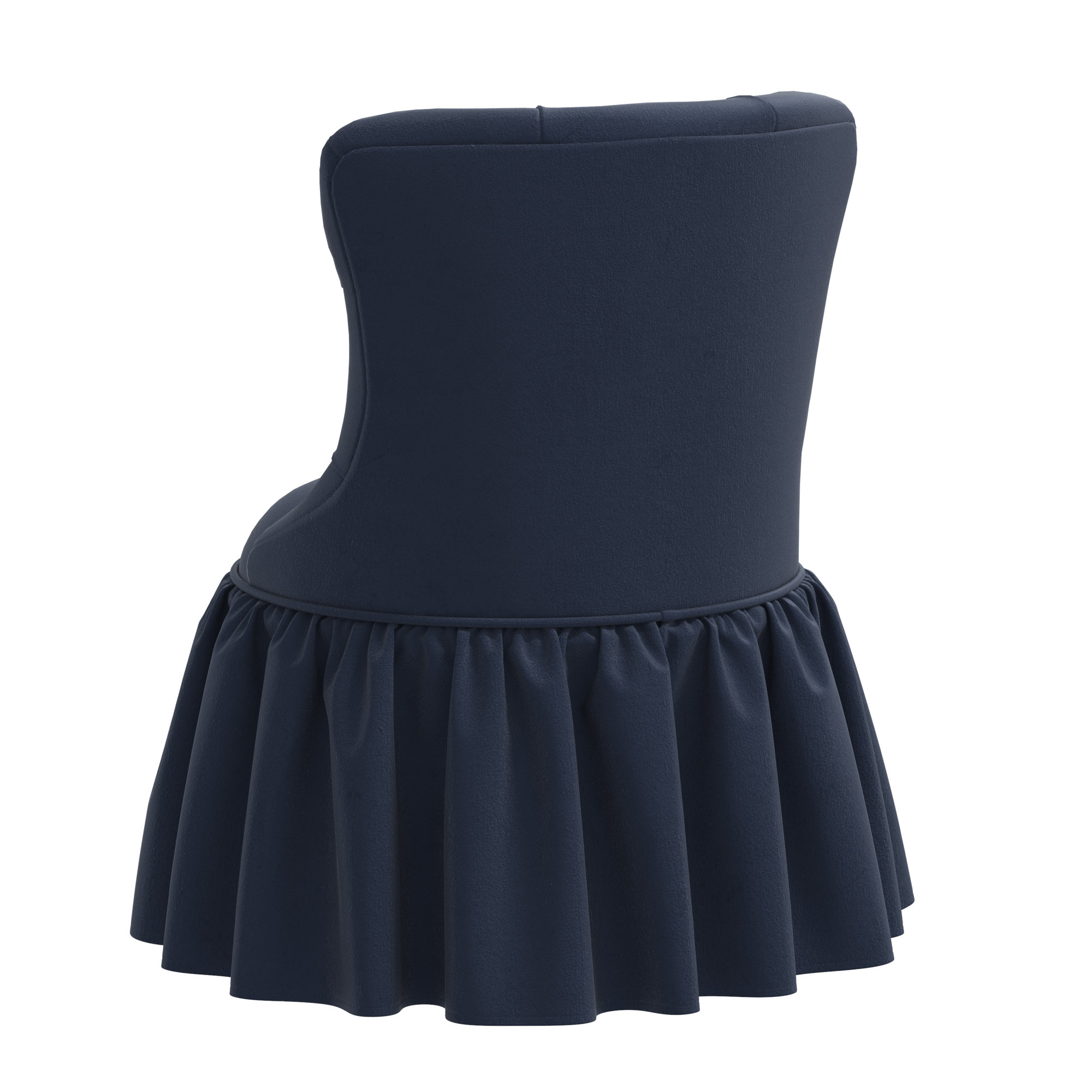 Minnie Upholstered Side Chair, Classic Ink Performance Velvet