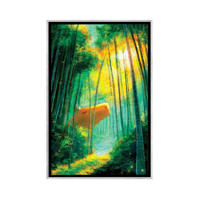 Capybara dans la forêt de bambous - reproduction d'art murale - toile encadrée