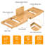 Table de baignoire extensible en bambou Premium