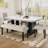 Tufted Linen Dining Bench With Comfortable Sponge Padding And Breathable Fabric For Versatile Seating In Various Rooms-128632639