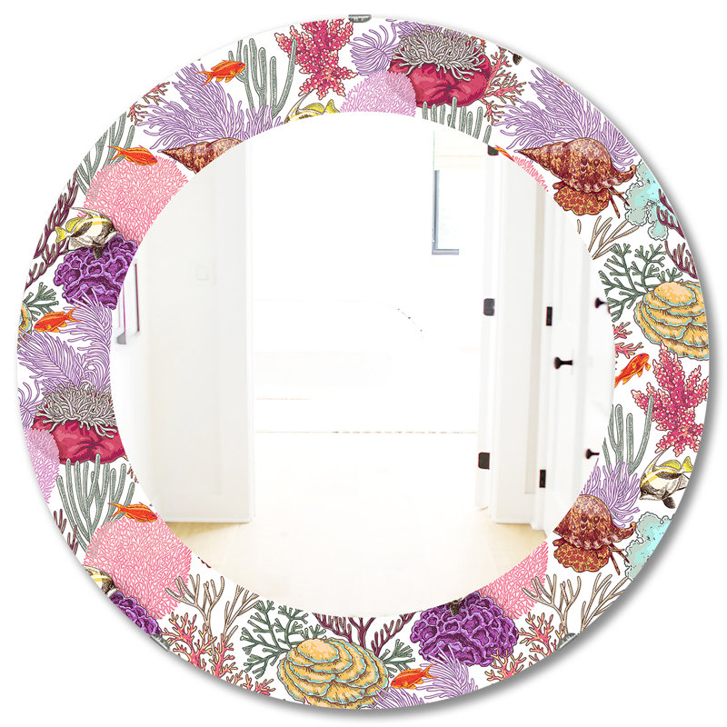 Miroir mural Costal Creatures 8, H 31,5 po x l po