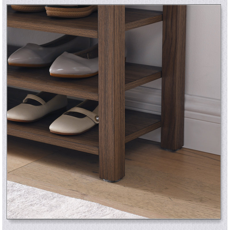 Height-Adjustable Long Shoe-Changing Bench with Concealed Storage and Comfortable Seating, Perfect for Entryways and Foyers