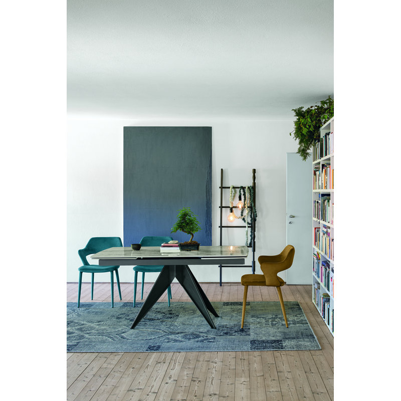 MINOSSE Dining Table, Emperador, Graphite