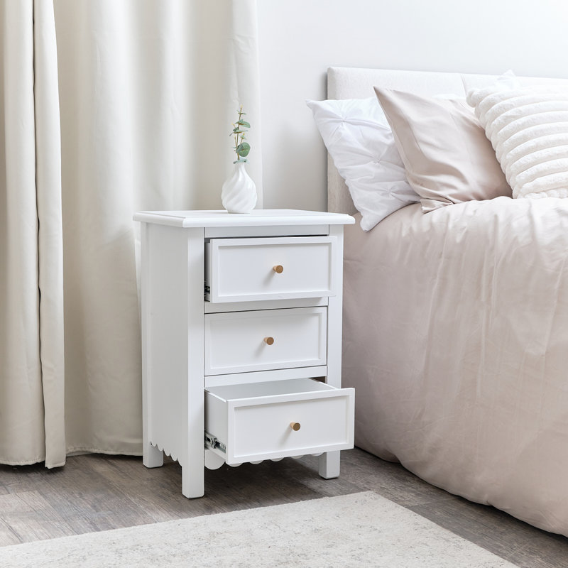 45cm W Bedside Table, White