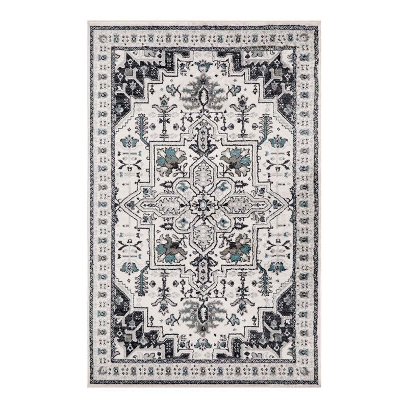 Tapis intérieur médaillon tribal Einsgrove, Rectangulaire 8 pi x 10 pi