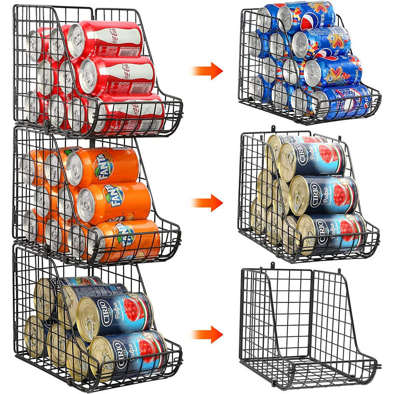 3 Tier Stackable Can Storage Rack