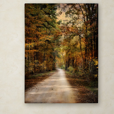 Art mural sur toile tendue - «Autumn Forest 3» par Jai Johnson, décoration murale pour le salon, la chambre à coucher ou le bureau - 35 x 47